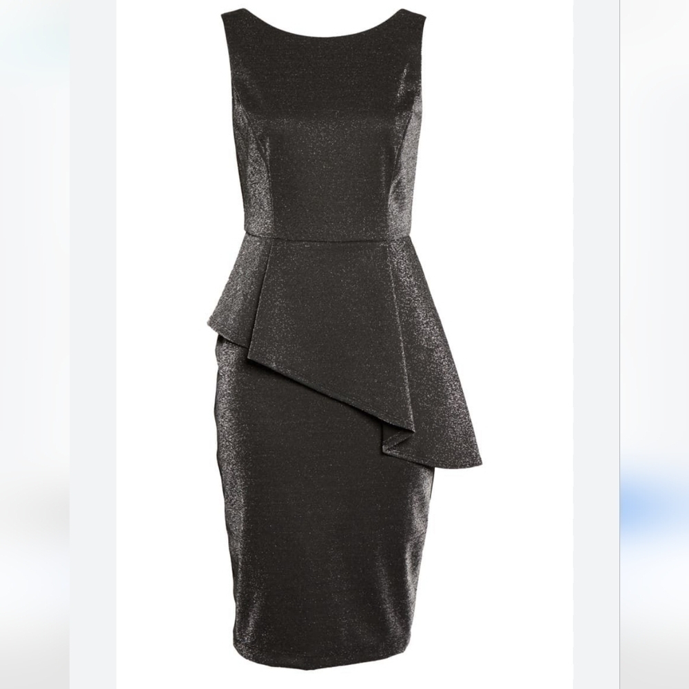 NWT Peplum Glitter Knit Dress, Gabby Skye